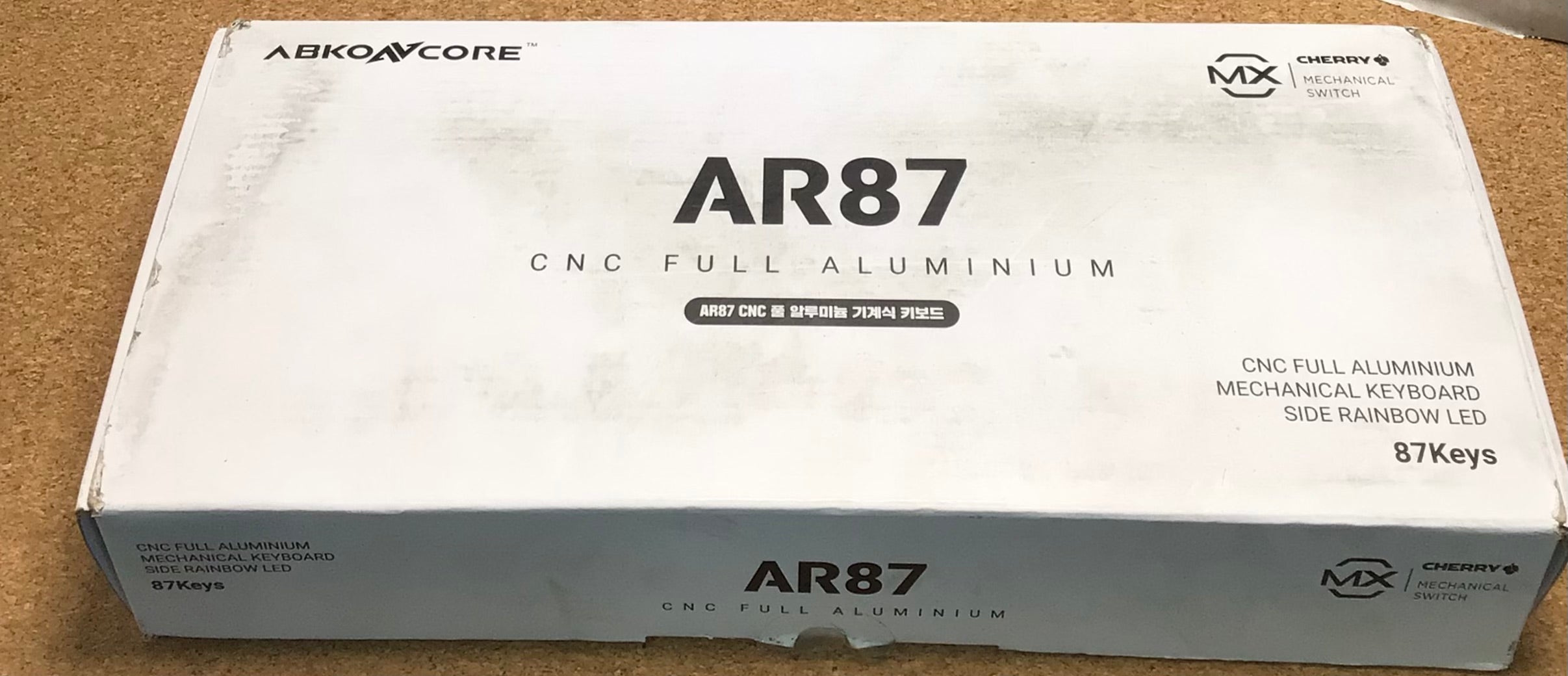 ABKO AR87 CNC Full Aluminium Cherry MX Switch Dye-Sublimated PBT Texture *TESTED (7834405306606)